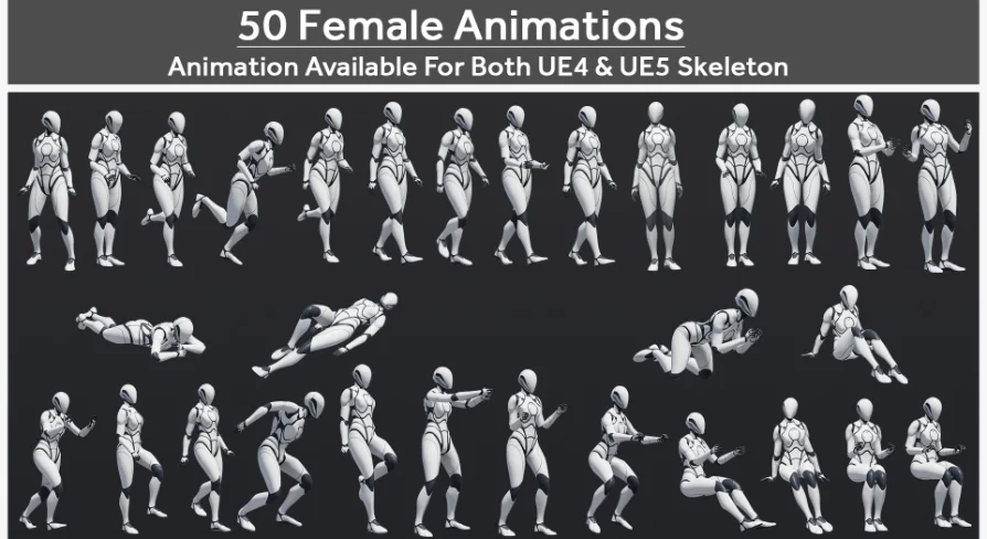 50 Female Animations