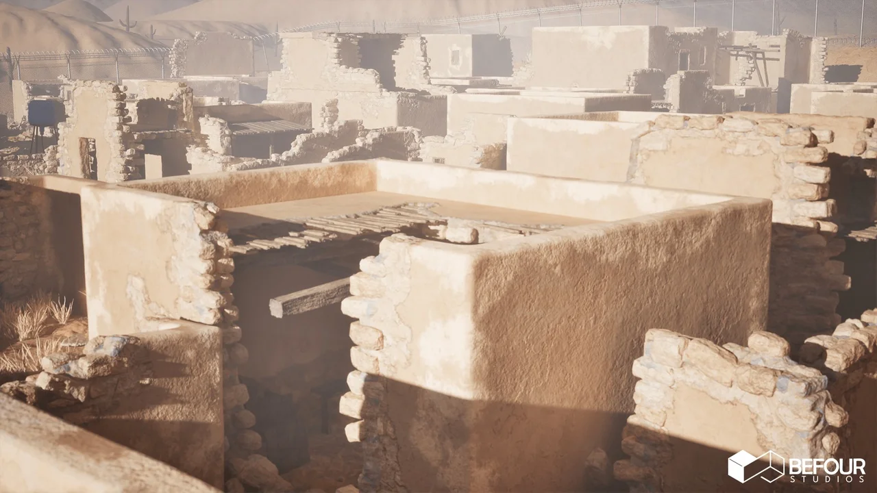 Ancient Desert Ruins Environment w/ Map Generator PCG asset