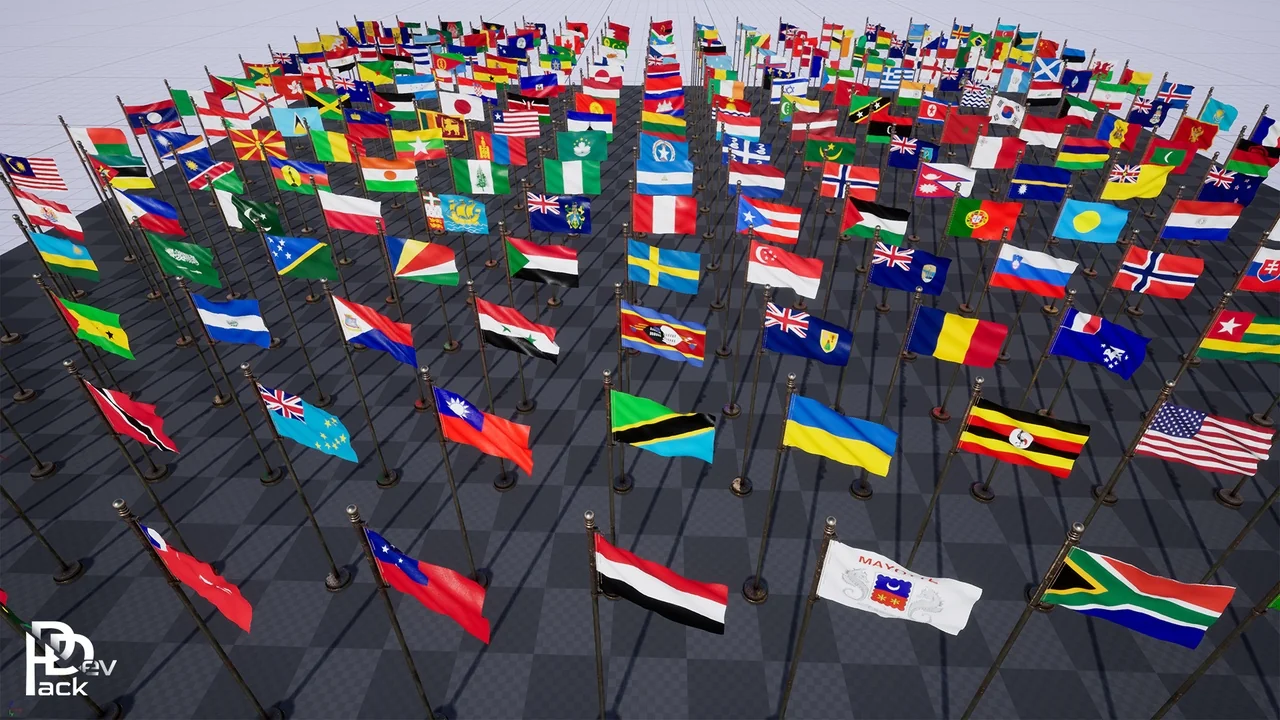 Flag Props Package / 250+ Flags asset
