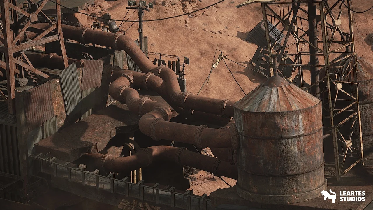 Wasteland Environment ( Wasteland Wasteland Madmax Desert Sand Dry Desert 3D ) asset