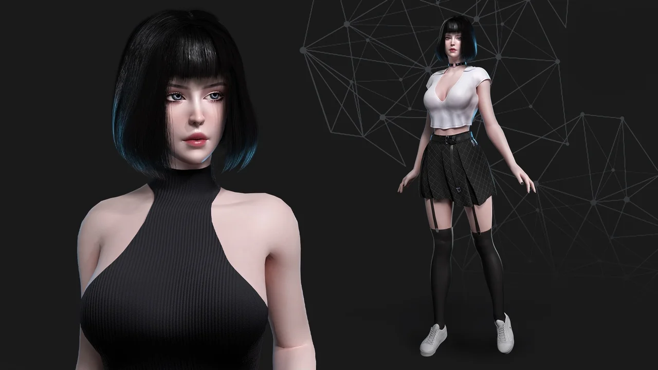 Base Girl – Various Outfits asset