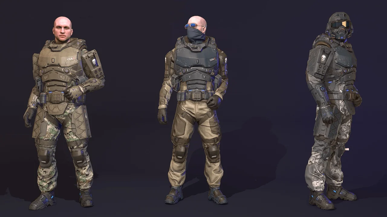 Futuristic Soldier asset