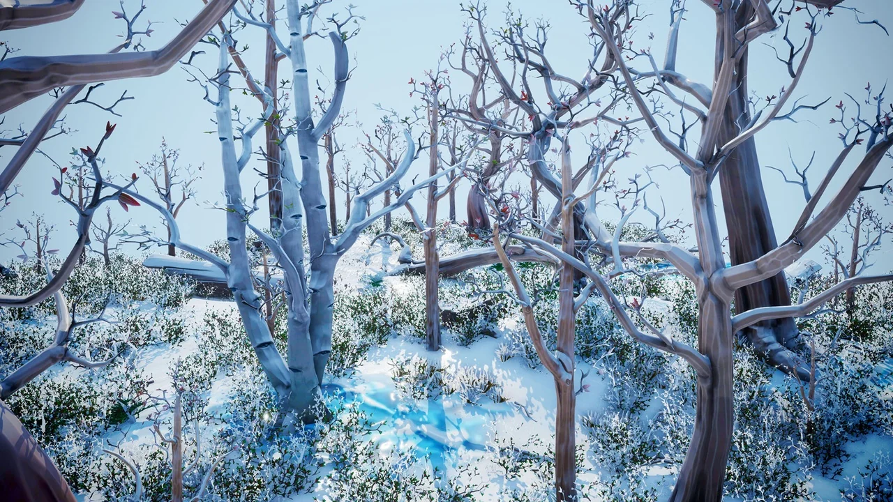 Stylized Winter Forest asset