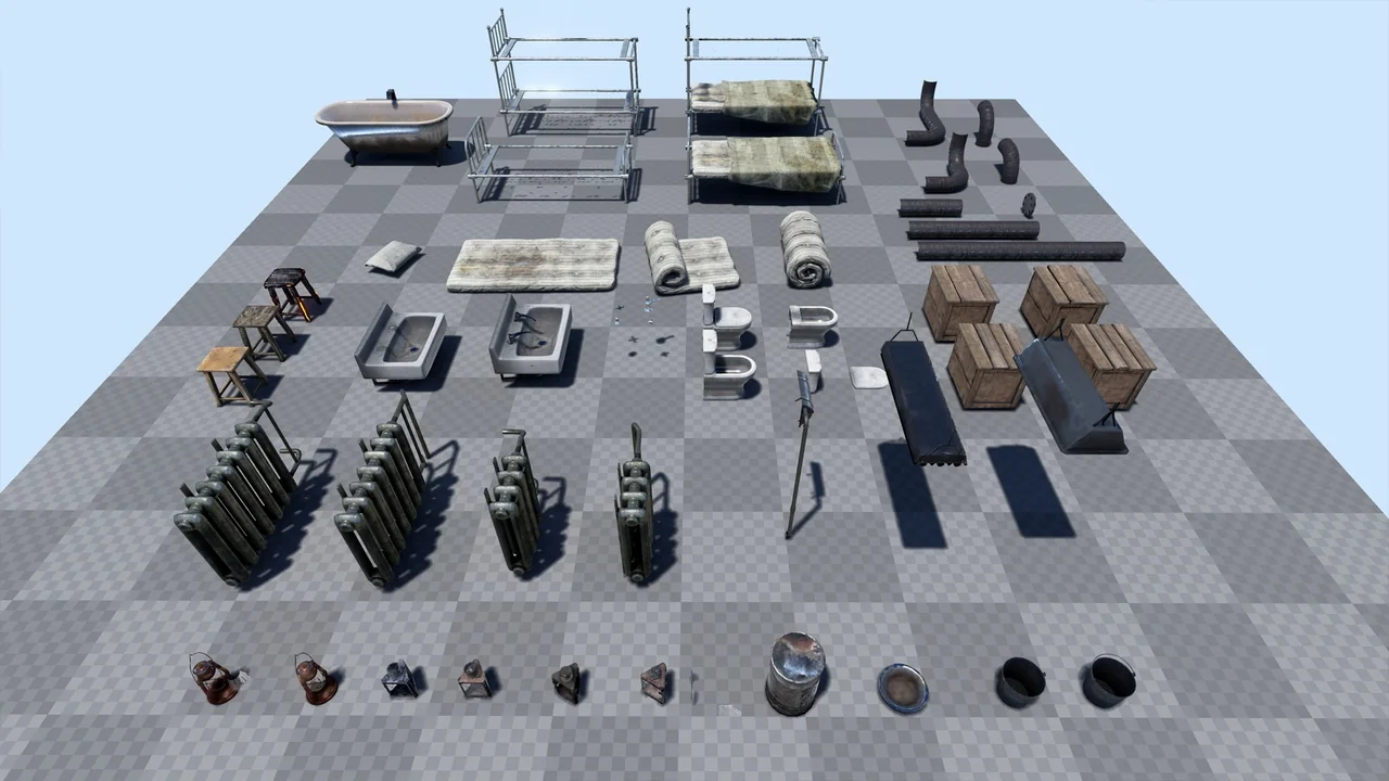 Urban Interior Props Pack asset