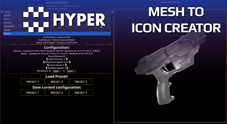 Hyper Mesh to Icon Creator v4