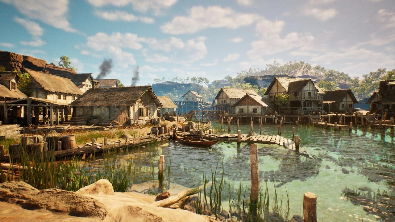 Medieval Seaside Village asset