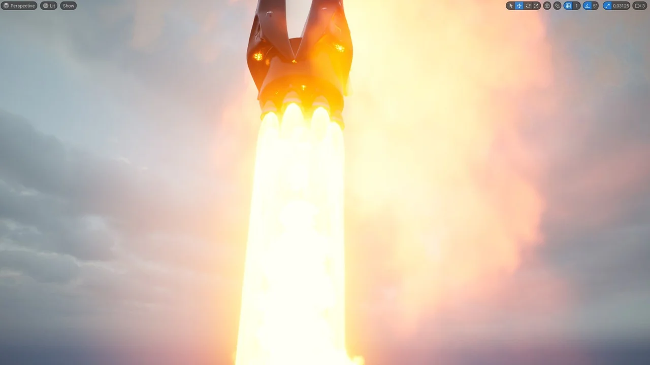Rocket VFX asset