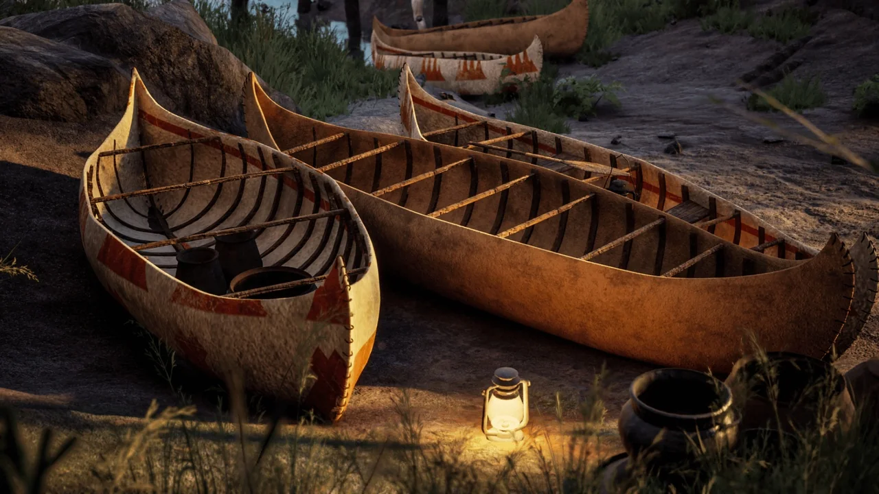 Native American Village (Village, Wild West Village, Mountains, Village) asset