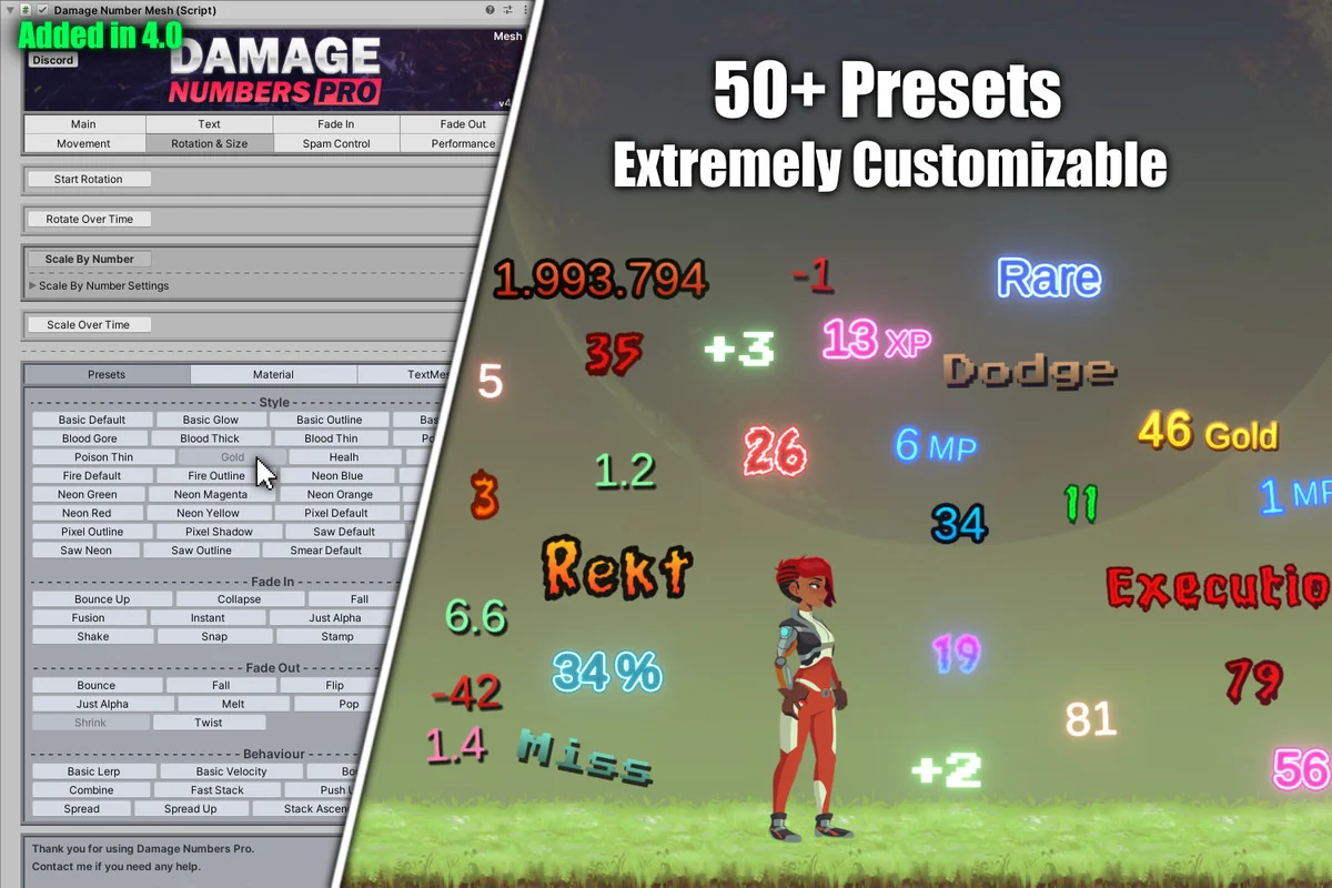 Damage Numbers Pro asset