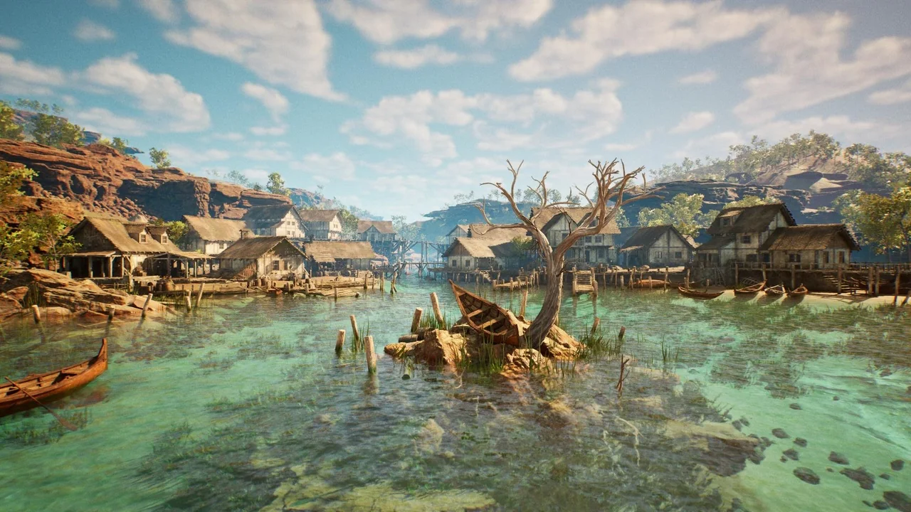 Medieval Seaside Village asset