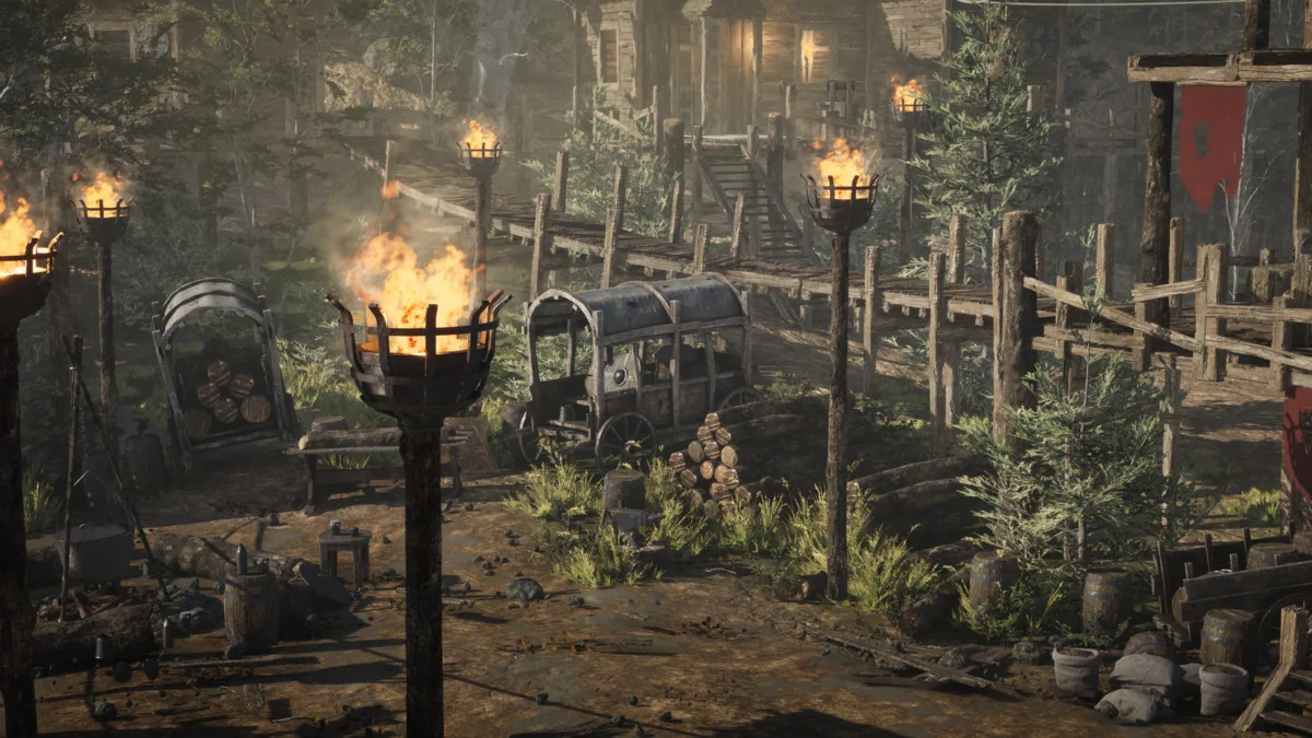 Modular Medieval Bandit Village (Medieval Village, Bandit village, Town) asset