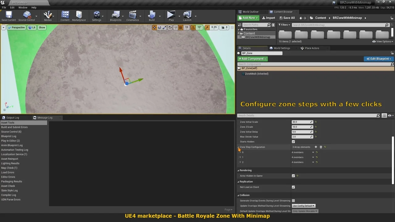 Battle Royale Zone With Minimap asset