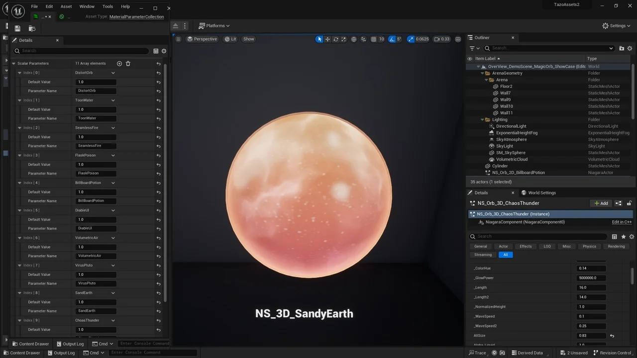 Magic Orb VFX and Material asset