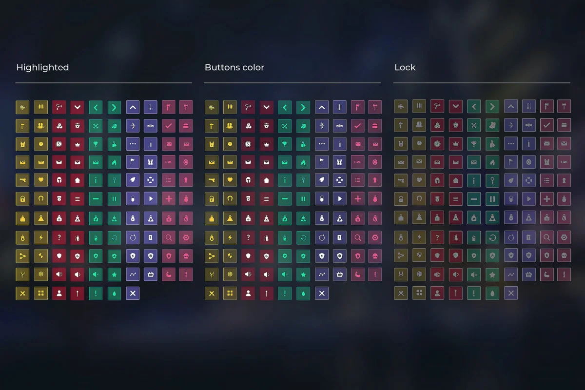 Flat Dark Themed GUI / UI Kit – over 600 PNG ! asset