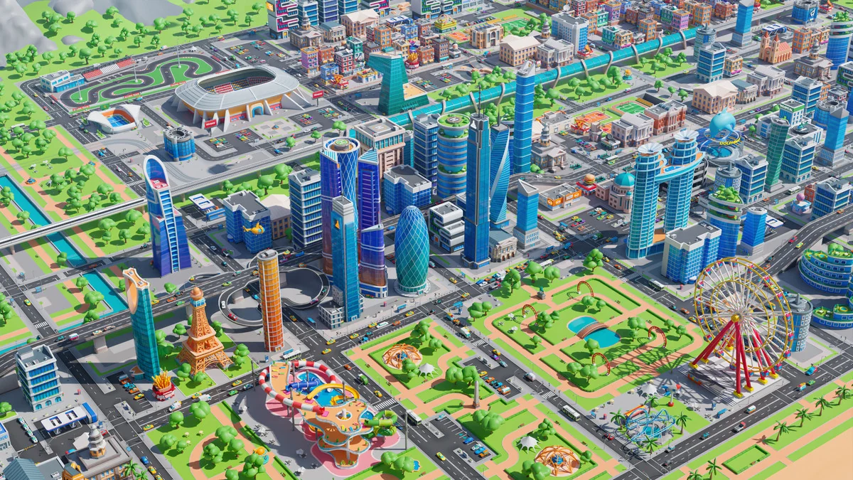 Megacity – Low Poly City 3D Models Pack asset