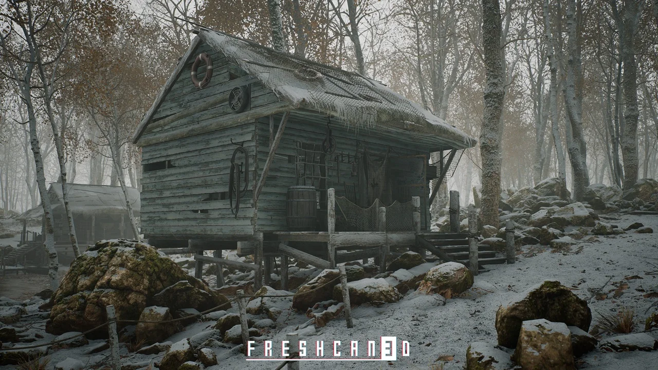 Survival Forest Cabin Bundle (Survival Environment, Forest House, Log House ) asset