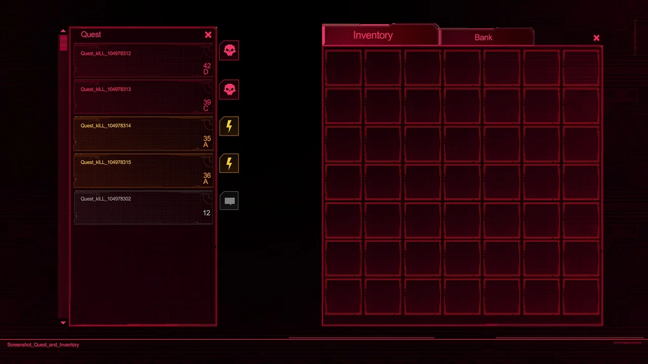 Cyberpunk RPG UI asset