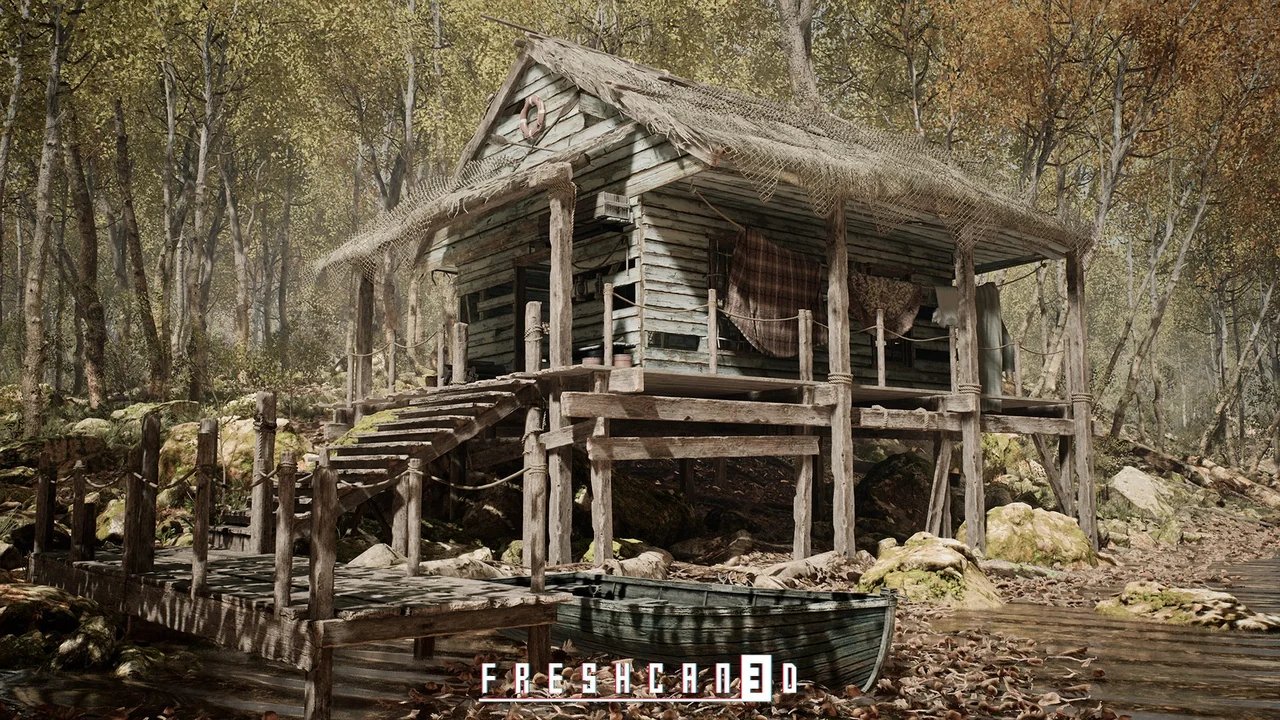 Survival Forest Cabin Bundle (Survival Environment, Forest House, Log House ) asset