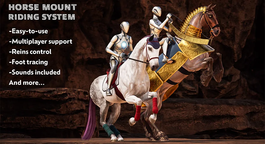 Complete Horse Riding System: Rideable Mount