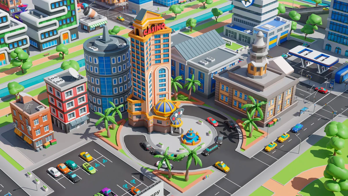 Megacity – Low Poly City 3D Models Pack asset