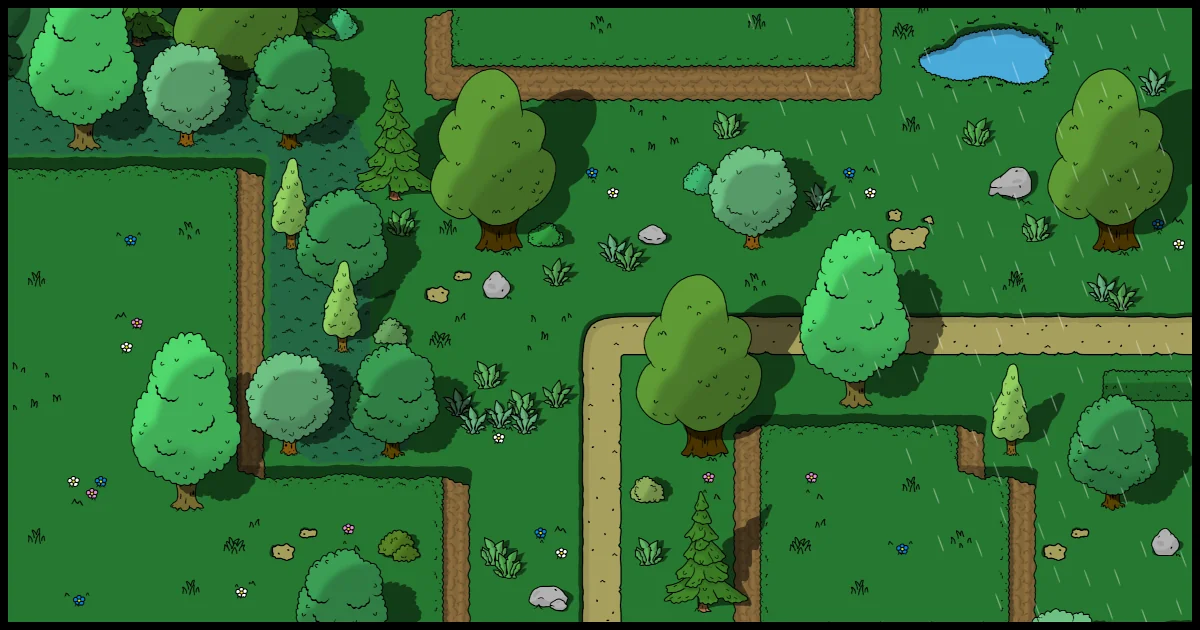 2D Top Down Forest World Tileset