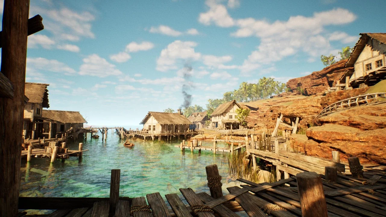 Medieval Seaside Village asset