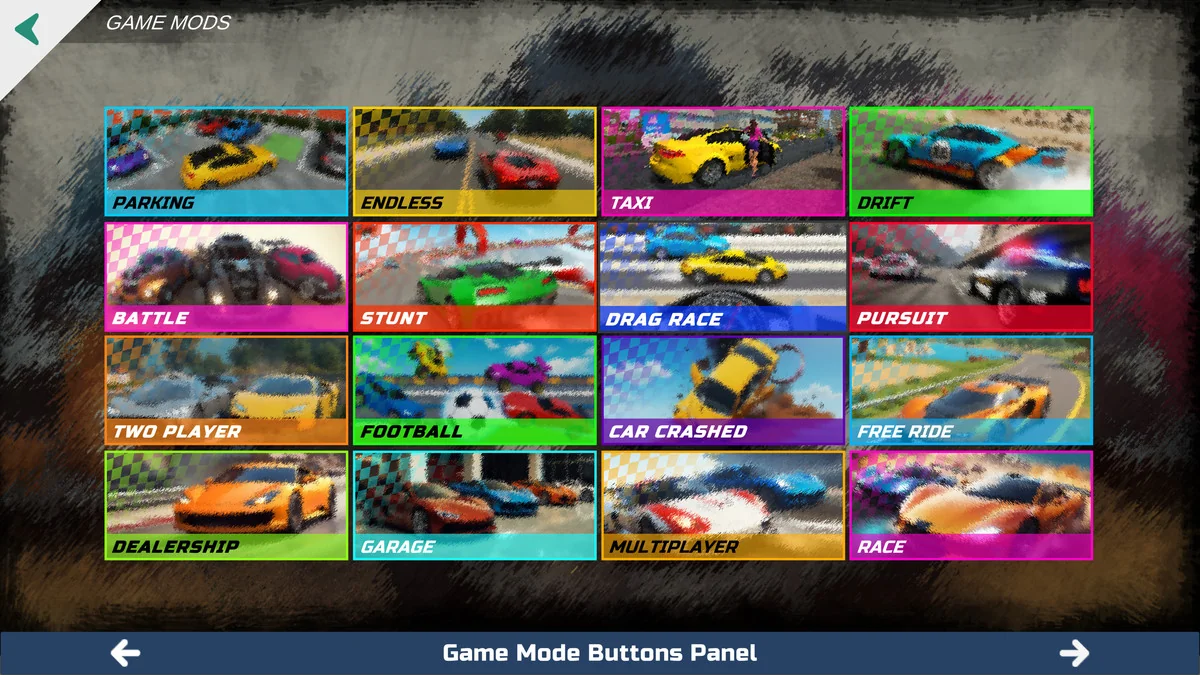 Universal Car Games UI Pack asset