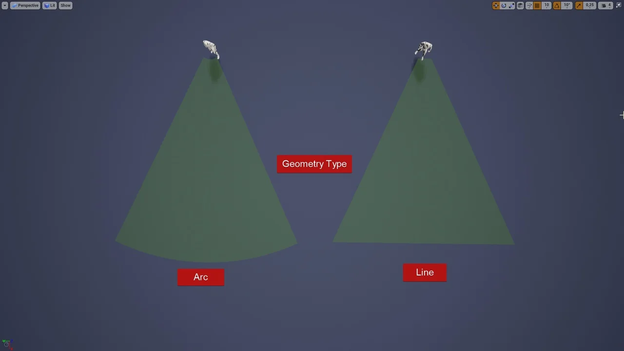 Line Of Sight. Dynamic mesh. asset