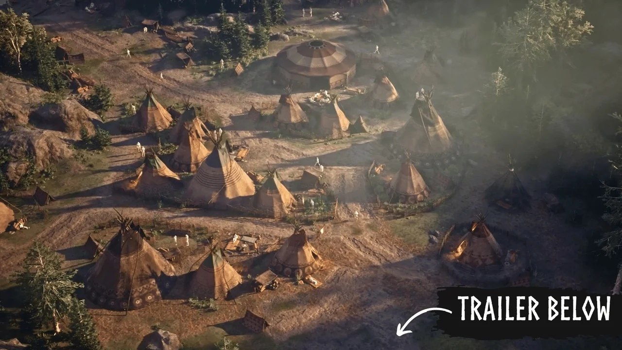 Native American Village (Village, Wild West Village, Mountains, Village) asset