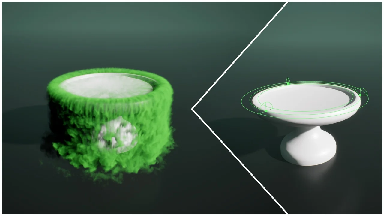 Smoke and Fire Spline – Niagara Fluids asset