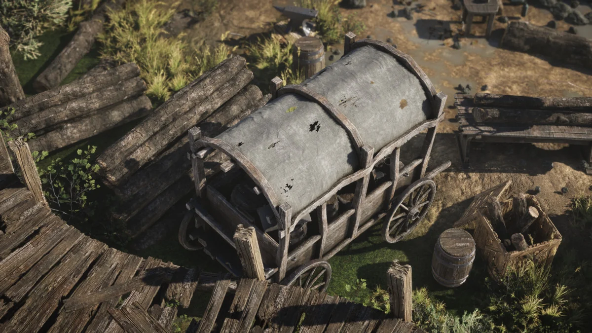 Modular Medieval Bandit Village (Medieval Village, Bandit village, Town) asset