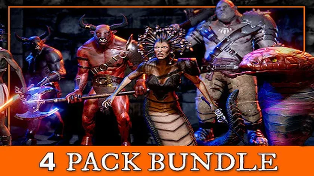 RPG Fantasy Monster Bundle #6 - 4 RPG / Fantasy Characters