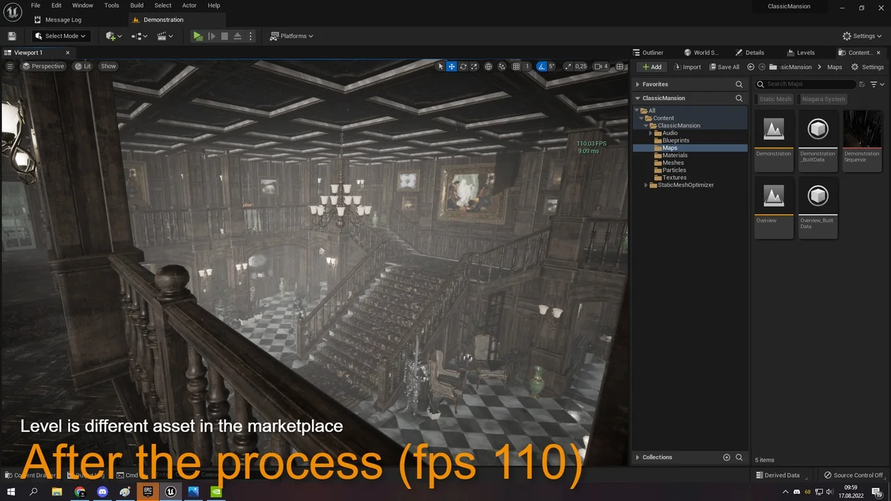 FPS Booster: Static Mesh Optimizer asset