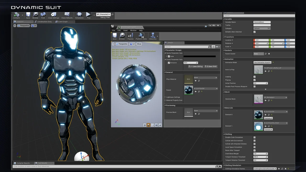 UE4 Mannequin Dynamic Suit Pack (PBR) asset
