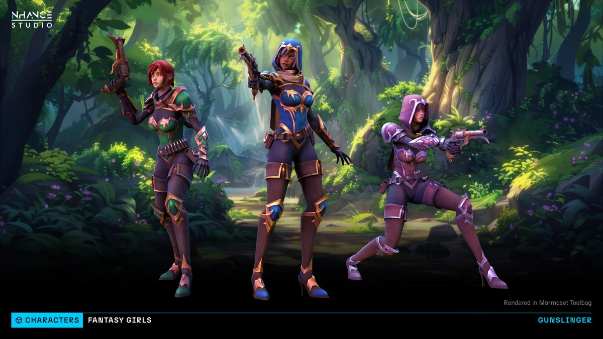 Stylized Fantasy Girls NPC Pack #3 asset