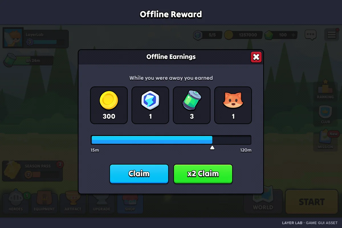 GUI – Casual Fantasy asset