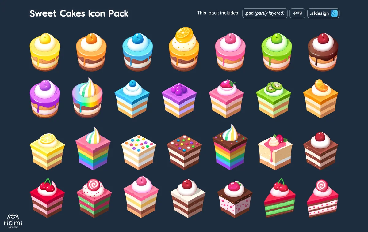 Sweet Cakes Icon Pack asset
