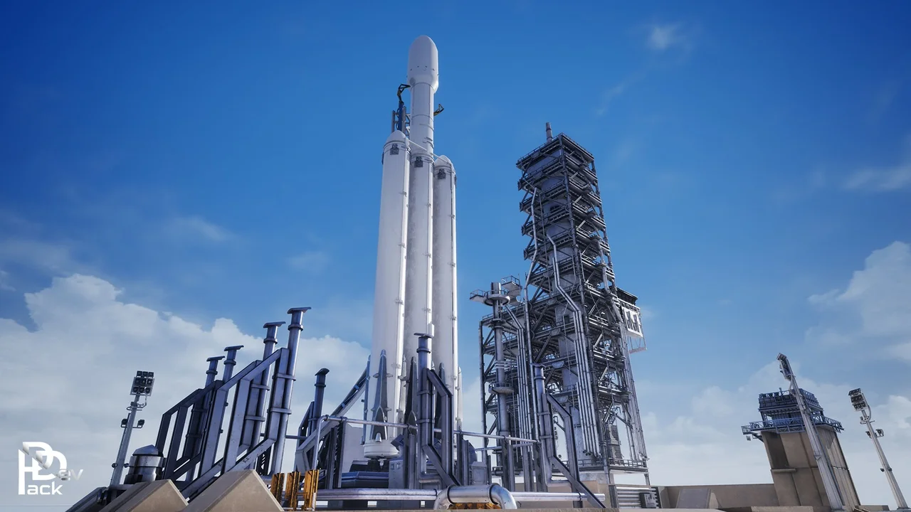 Rocket Launch Pad & Interior / Modular Environment asset