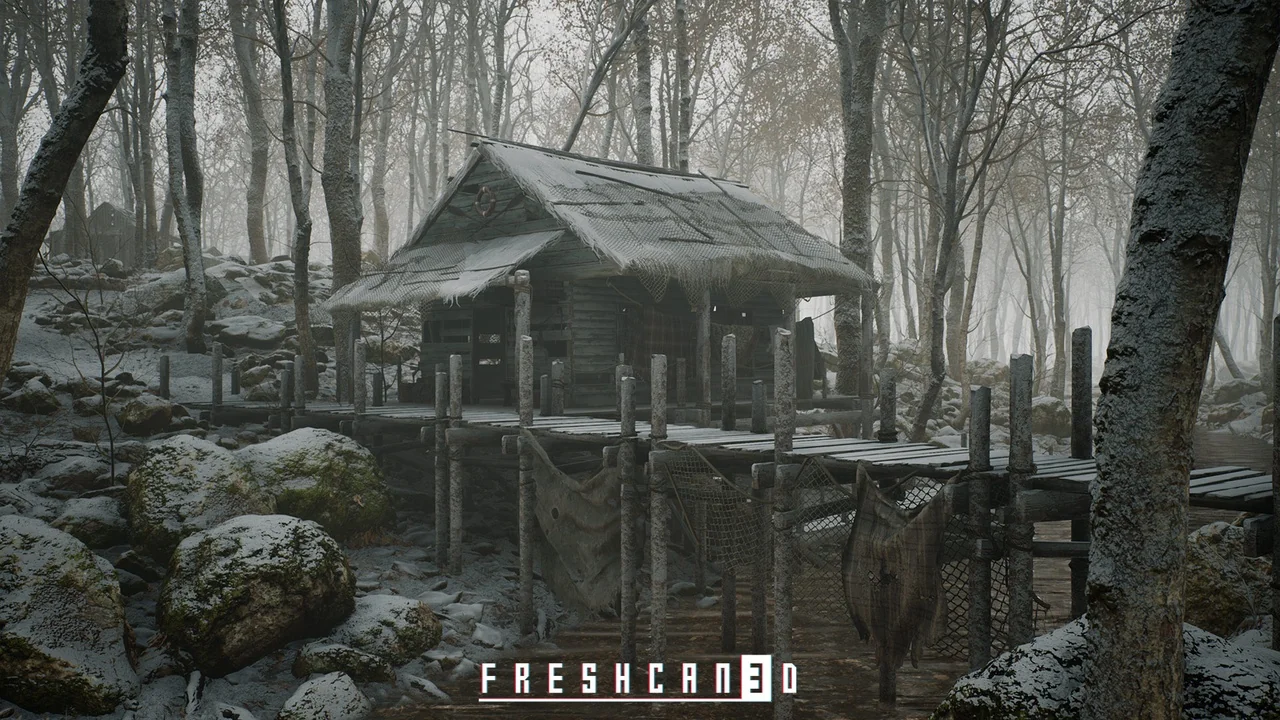 Survival Forest Cabin Bundle (Survival Environment, Forest House, Log House ) asset