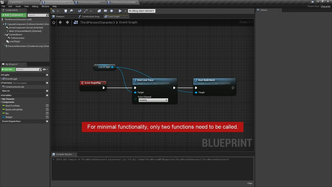 Line Of Sight. Dynamic mesh. asset