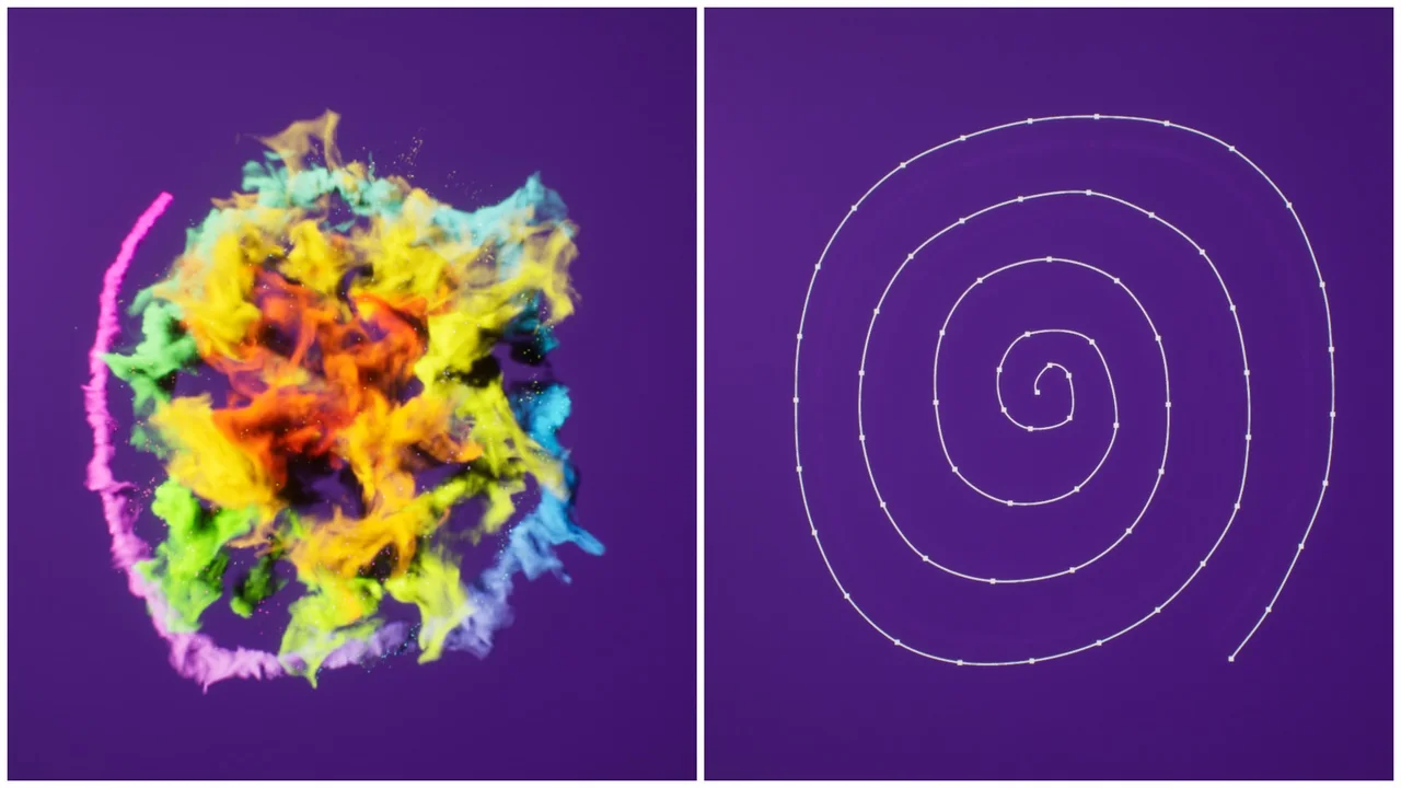 Smoke and Fire Spline – Niagara Fluids asset