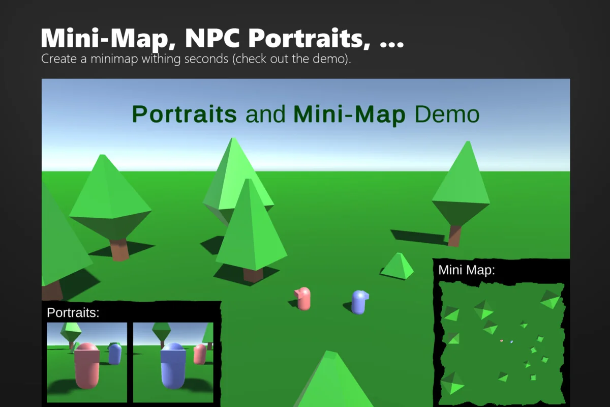 3D Object Image for UGUI – MiniMap Inventory Portrait asset