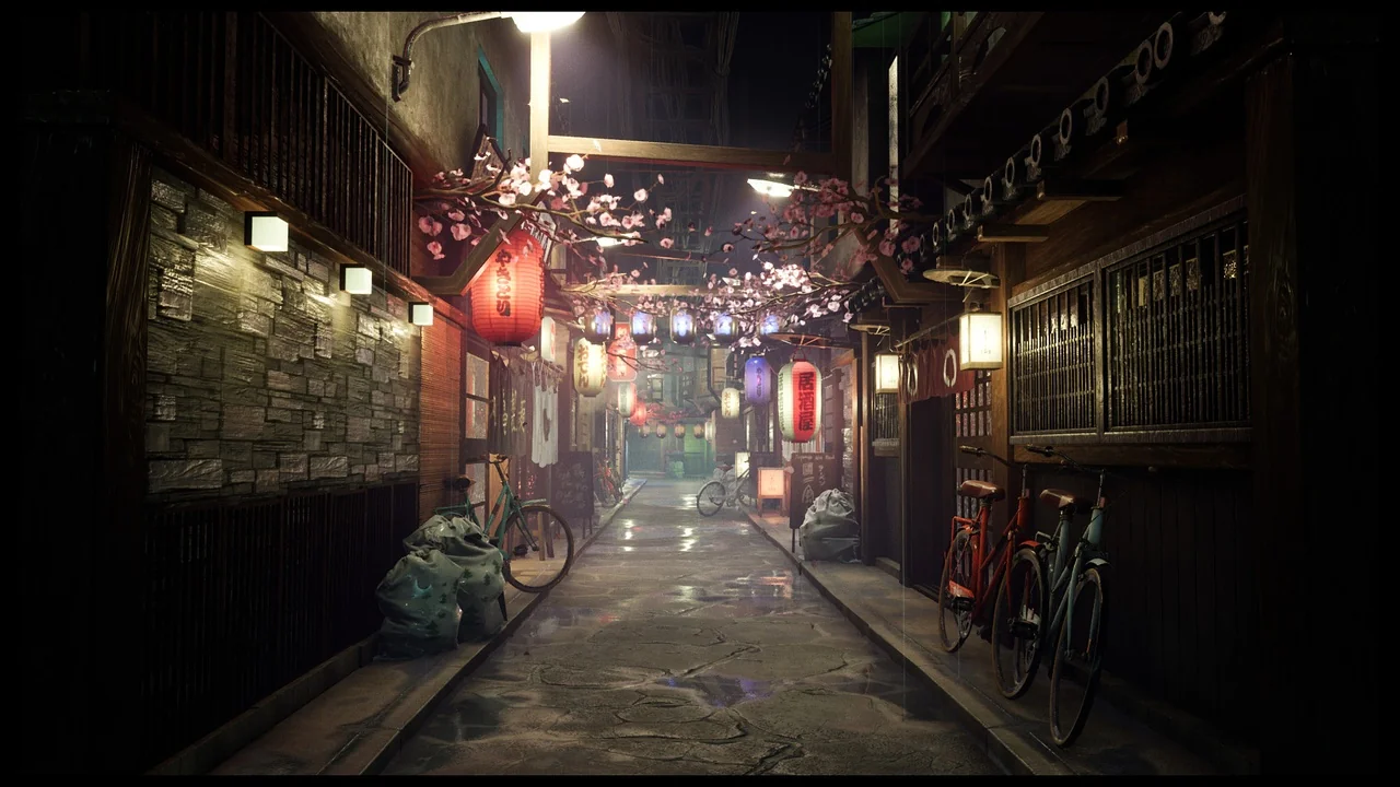 A Japanese alley environment pack asset