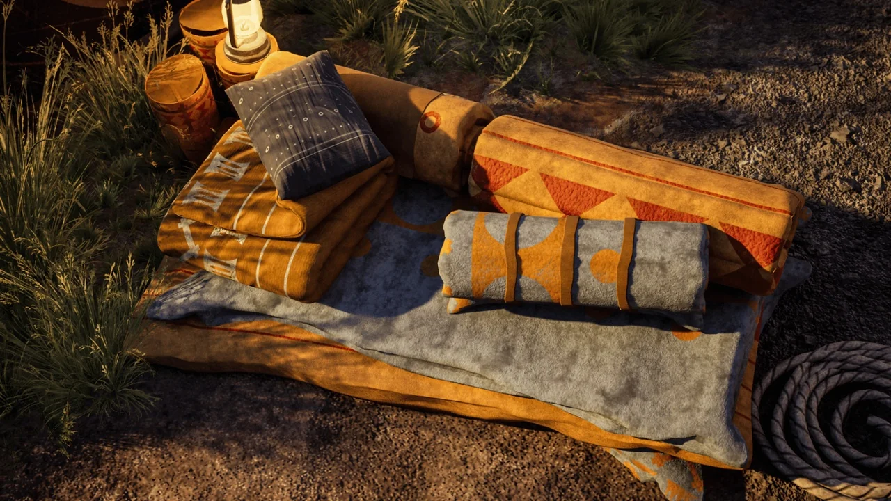 Native American Village (Village, Wild West Village, Mountains, Village) asset