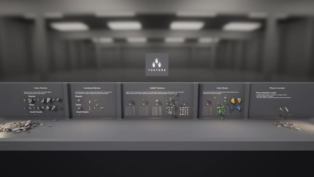 Concrete Debris VFX Pack asset