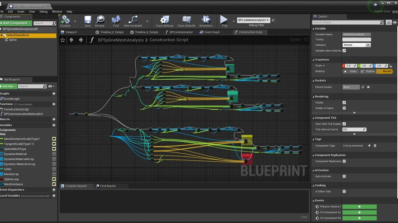 Advanced Spline Mesh Analysis Tool asset