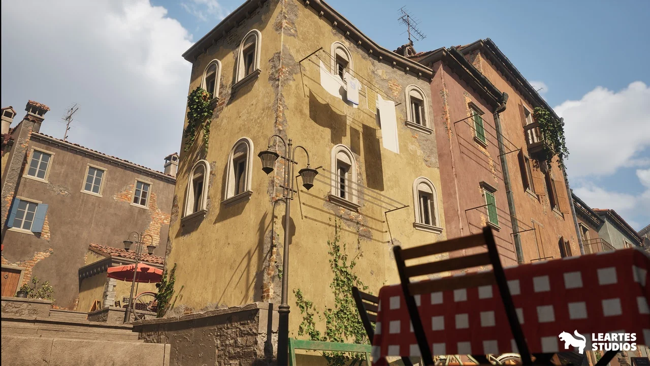 Italian Alley Environment ( Italian Alley House Building Italian House Alley ) asset