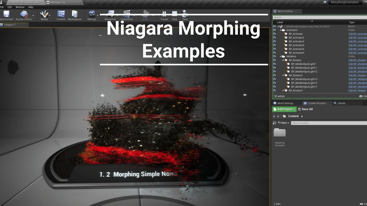 Niagara Morphing Examples asset