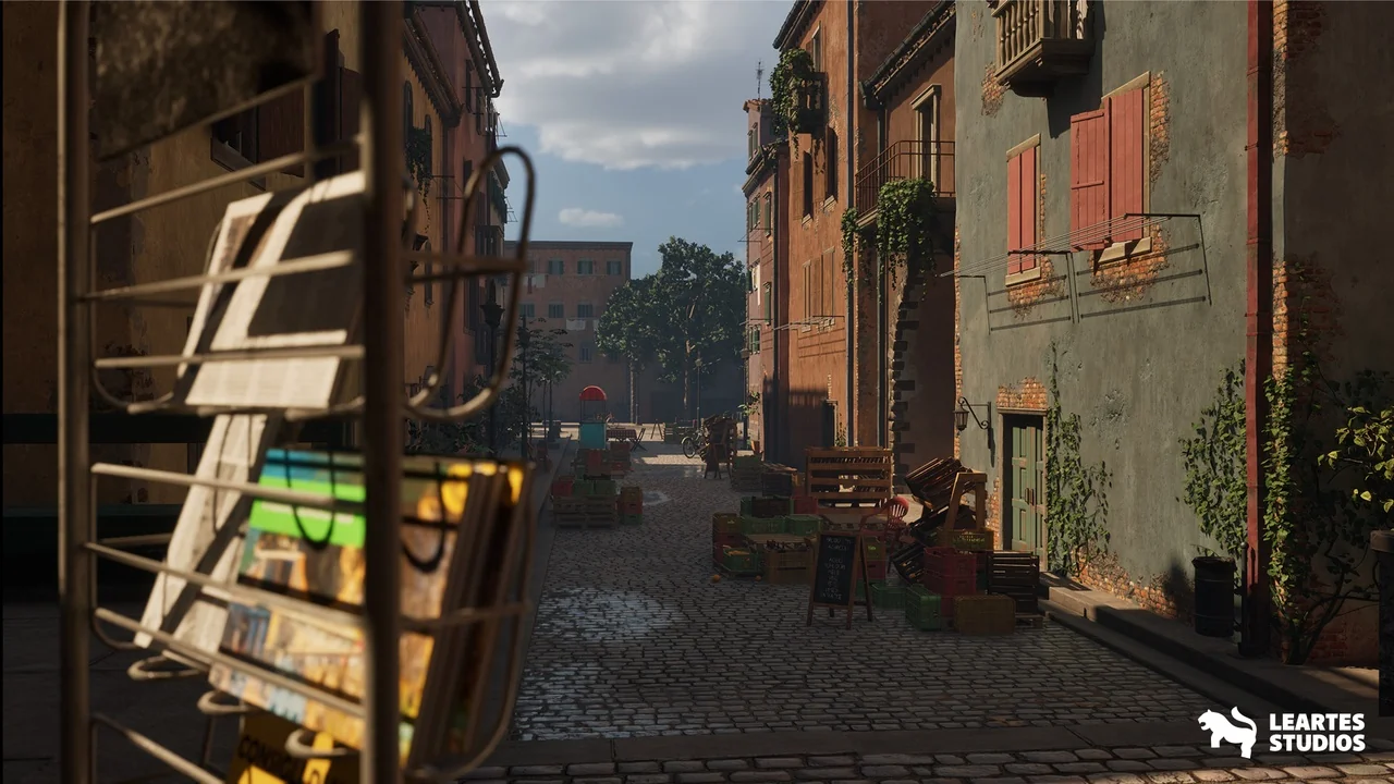 Italian Alley Environment ( Italian Alley House Building Italian House Alley ) asset