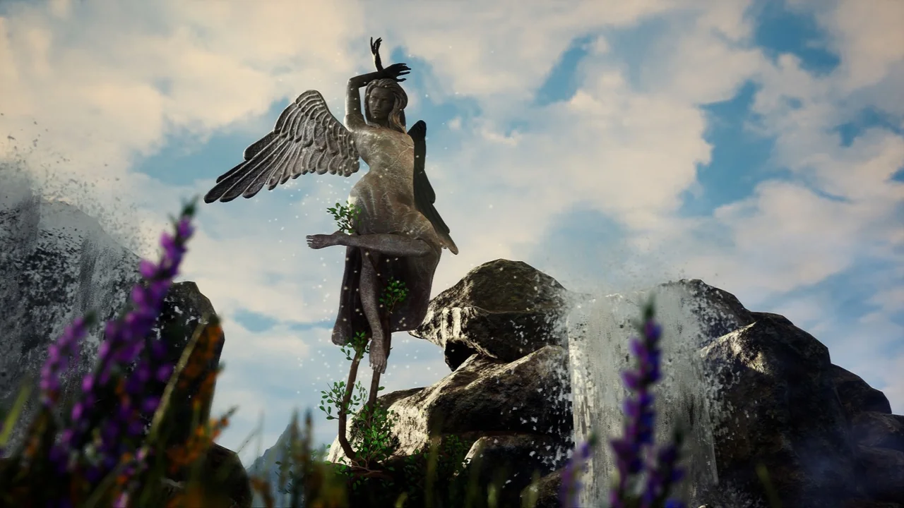 Mountain (Ancient Mountain, Mount, Shrine, Mountain Environment) asset